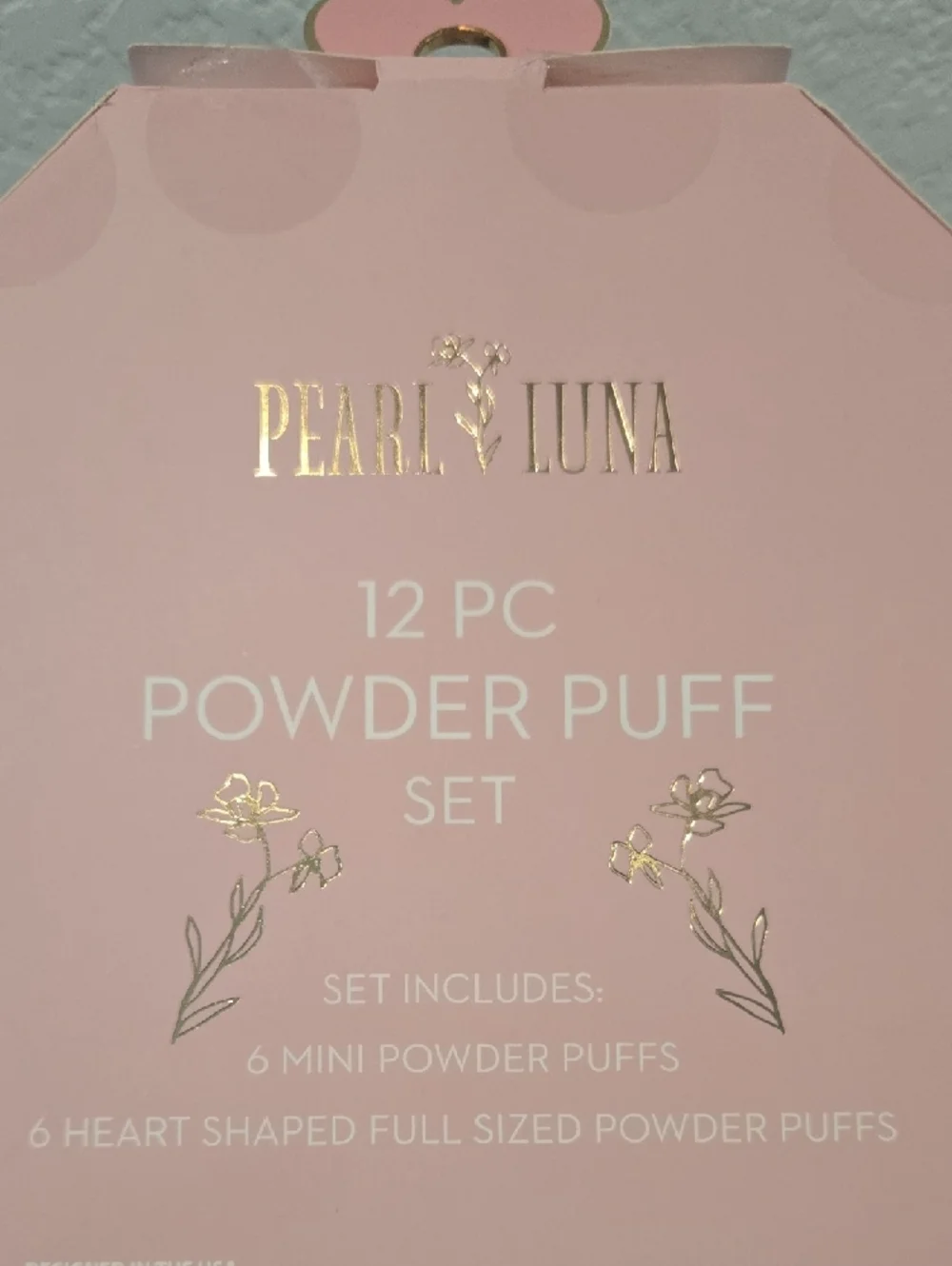 Pink Heart Powder Puff Set - 12 Pc - Picture 2 of 3